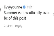Paul Skenes’ girlfriend, Olivia, reacted to his sister Julz's post. (julzdunne/Instagram)